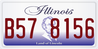 IL license plate B578156