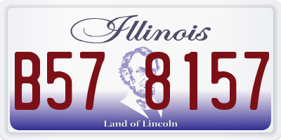 IL license plate B578157