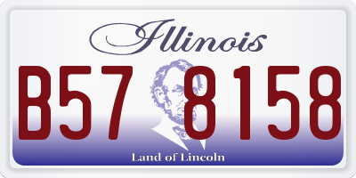 IL license plate B578158