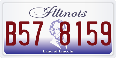 IL license plate B578159