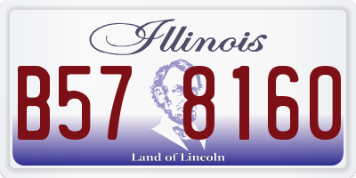 IL license plate B578160