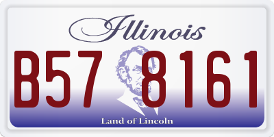IL license plate B578161