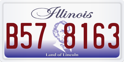 IL license plate B578163