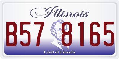 IL license plate B578165