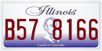 IL license plate B578166