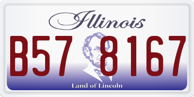 IL license plate B578167