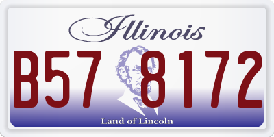 IL license plate B578172