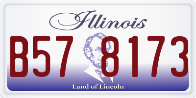 IL license plate B578173