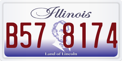 IL license plate B578174
