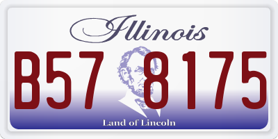 IL license plate B578175
