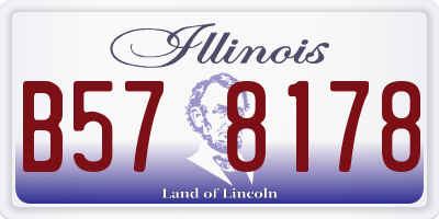 IL license plate B578178