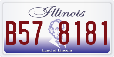 IL license plate B578181