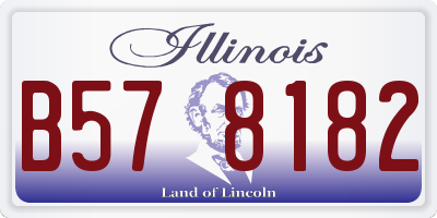 IL license plate B578182