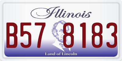IL license plate B578183