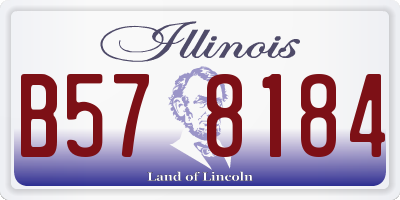IL license plate B578184