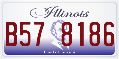 IL license plate B578186