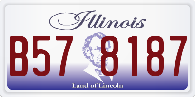IL license plate B578187