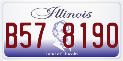 IL license plate B578190