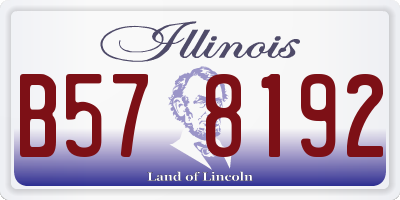 IL license plate B578192