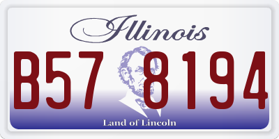 IL license plate B578194