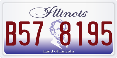 IL license plate B578195