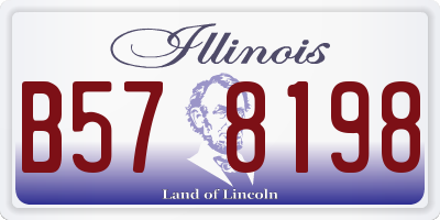 IL license plate B578198