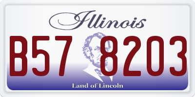 IL license plate B578203