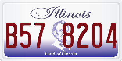 IL license plate B578204