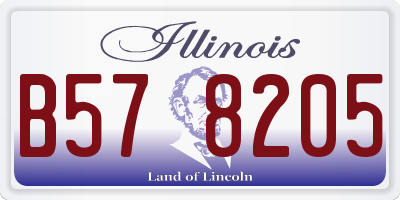IL license plate B578205