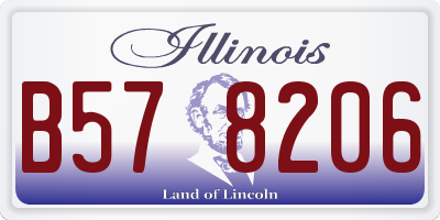 IL license plate B578206
