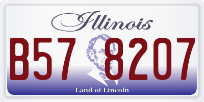 IL license plate B578207