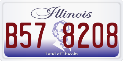 IL license plate B578208