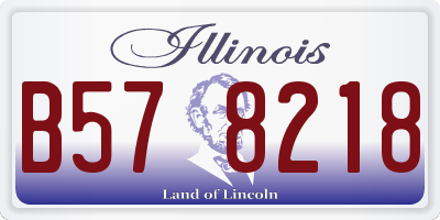 IL license plate B578218