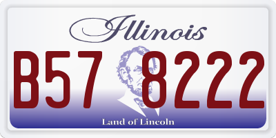 IL license plate B578222