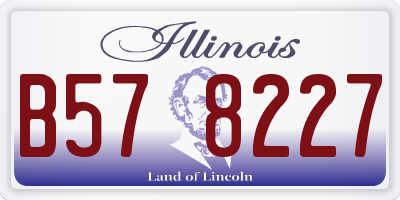 IL license plate B578227