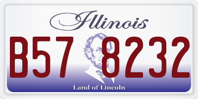 IL license plate B578232