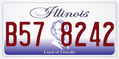 IL license plate B578242