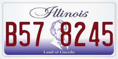 IL license plate B578245
