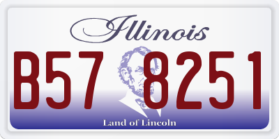 IL license plate B578251