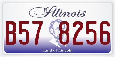 IL license plate B578256