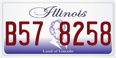IL license plate B578258