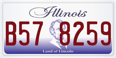 IL license plate B578259