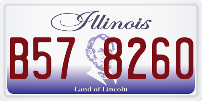 IL license plate B578260
