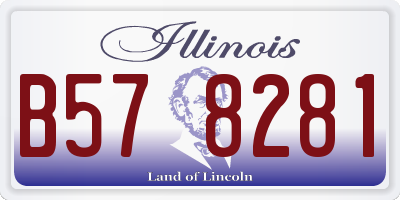 IL license plate B578281