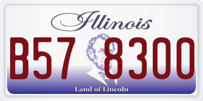 IL license plate B578300