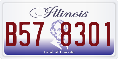 IL license plate B578301