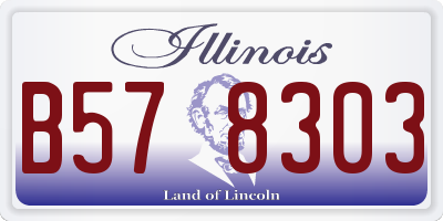 IL license plate B578303