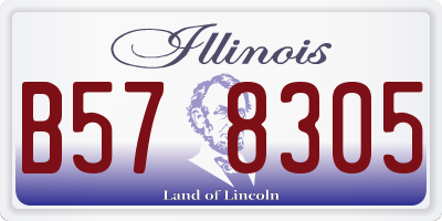 IL license plate B578305