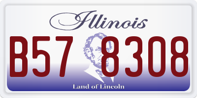 IL license plate B578308