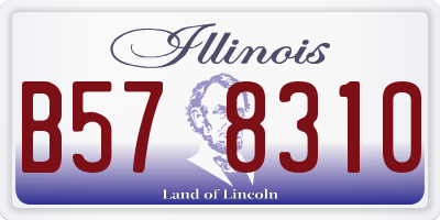 IL license plate B578310
